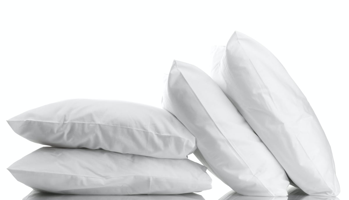 Polyester inserts in a stack.